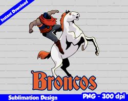 broncos png, football mascot warrior style, broncos t-shirt design png for sublimation, sport mascot design