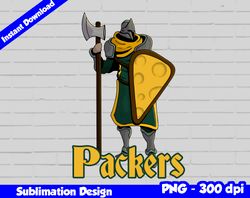 packers png, football mascot warrior style, packers t-shirt design png for sublimation, sport mascot design