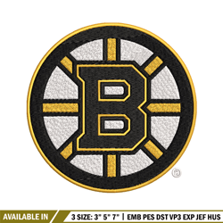 boston bruins embroidery design, logo embroidery, nhl embroidery, embroidery file, logo shirt, digital download