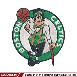 boston celtics embroidery design, logo embroidery, nba embroidery, embroidery file, logo shirt, digital download