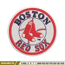 boston red sox embroidery design, logo embroidery, mlb embroidery, embroidery file, logo shirt, digital download.