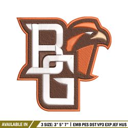 bowling green falcons embroidery design, bowling green falcons embroidery, logo sport, sport embroidery, ncaa embroidery