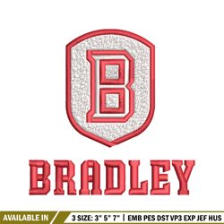 bradley braves embroidery design, bradley braves embroidery, logo sport, sport embroidery, ncaa embroidery.