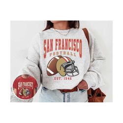 vintage san francisco football crewneck sweatshirt / t-shirt, the niners, vintage style san francisco sweatshirt 49er fans gift