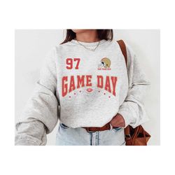 vintage san francisco game day football crewneck sweatshirt / t-shirt, the niners, san francisco sweatshirt 49er game day