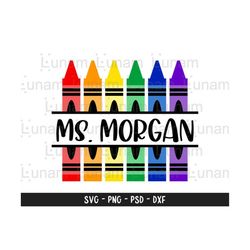 crayon monogram svg, crayon split monogram svg, teacher monogram svg, crayon svg, crayon set svg, crayon cut file, crayon svg design