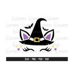 halloween unicorn svg, witch unicorn svg, magical unicorn svg, unicorn witch svg, unicorn halloween svg, halloween unicorn cut file