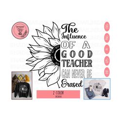 the influence of a good teacher can never be erased svg • teacher svg files for cricut • digital download
