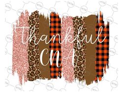 thankful cna png, fall sublimation, autumn png, thanksgiving png, brush strokes png, leopard print, png file for sublima