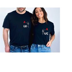 love couple shirts, minimalist matching couple sweatshirts, his and hers matching couples t-shirts, couple gifts, marrie