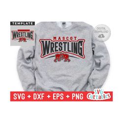 Wrestling  svg - Wrestling Template 0010 - svg - eps - dxf - png - Wrestling Cut File - Wrestling Team - Silhouette - Cricut - Digital File