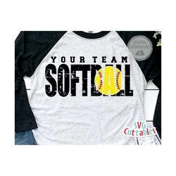 softball svg - softball template - svg - eps - dxf - png - silhouette -  cricut cut file - 0053 - softball team - digital file