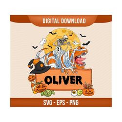 halloween rex custom name png, funny halloween, mummy dinosaur t rex halloween png, dinosaur svg, cute halloween png, halloween kids png