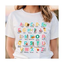 biblical alphabet shirt svg, christian png shirts for kids, biblical toddler tee design, kids religious sublimation, bible verse png