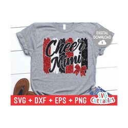 cheer mimi svg - cheer grandma cut file - cheer bow svg - dxf - eps - png - cheerleader - brush strokes - silhouette - cricut - digital file