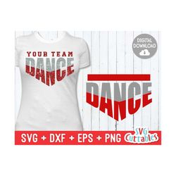 dance svg cut file - dance team - dance template 003 - svg - eps - dxf - png - silhouette - cricut - digital download