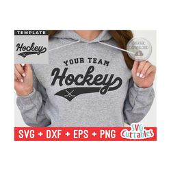 hockey svg - hockey cut file - hockey template 0020 - svg - eps - dxf - hockey team - silhouette - cricut cut file - digital file