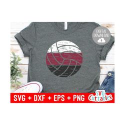 distressed volleyball svg - volleyball cut file - svg - eps - dxf - png - grunge - ombre - silhouette - cricut - digital download