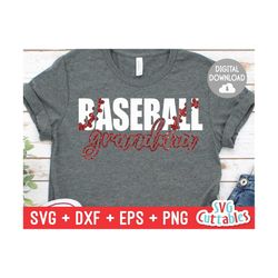 baseball grandma svg - baseball svg - eps - dxf - png - baseball grandma cut file - silhouette - cricut - digital download