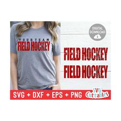 field hockey svg - field hockey cut file - distressed - grunge - svg - dxf - eps - png - silhouette - cricut - cut file, digital download