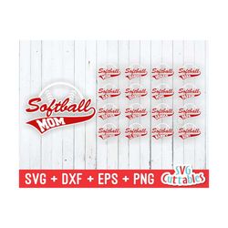softball svg - softball mom - softball svg - dxf - eps -  softball dad - softball grandma - softball sister - silhouette - cricut cut file
