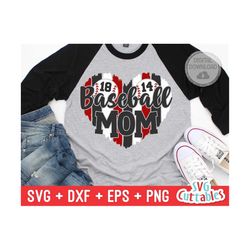 baseball mom svg - baseball cut file 2 players - svg - dxf - eps - png - baseball heart brush strokes - silhouette - cricut - digital file