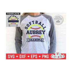softball svg - softball template 0037 - svg - eps - dxf - png - silhouette -  cricut cut file - softball team - digital file