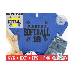 softball svg - softball template - svg - eps - dxf - png - silhouette -  cricut cut file - 0032 - softball team - digital file