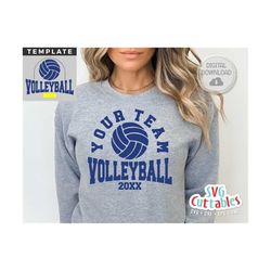volleyball svg - volleyball cut file - template 0064 - svg - eps - dxf - volleyball team - silhouette - cricut cut file, digital download