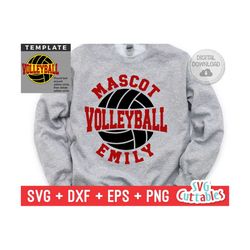 volleyball svg - volleyball cut file - template 0053 - svg - eps - dxf - volleyball team - silhouette - cricut cut file, digital download