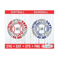 baseball svg, softball svg, softball subway art, baseball subway art, svg, dxf, eps, png, cut file, silhouette, cricut, digital file