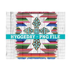 aztec cross, png, sublimation design, serape, turquoise, gemstone, leopard, cheetah, tribal, boho, forgiven, faith,