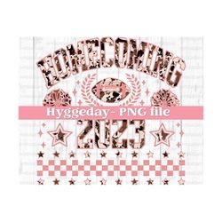 cow print homecoming 2023 png, digital download, sublimate, sublimate, team spirit, game day, country, western, preppy, varsity, pink