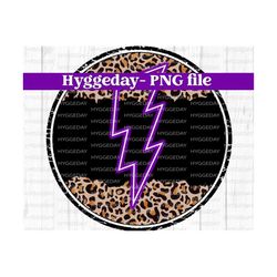 blank school spirit png, sublimation download, team colors, game day, sports, fall, autumn, cheetah, leopard, neon lightning bolt