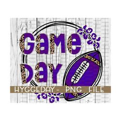 game day png, sublimation download, team colors, game day, football, fall, autumn, purple, school spirit