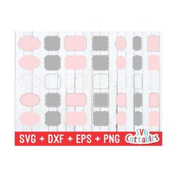 frames svg - labels svg - vector frames - svg - dxf - eps - png - clipart frames -  silhouette - cricut file - digital cut file - frame file