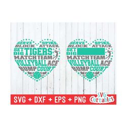 volleyball svg, volleyball subway art, volleyball heart, volleyball template, svg, eps, dxf, silhouette, cricut file, digital download