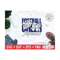 cheer memaw and football memaw  svg - eps - dxf - png - cheer - cut file - silhouette - cricut - digital download