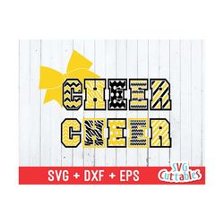 cheer svg, cheerleader svg, cheer pattern, cheer cut file, svg, dxf, eps, cheer bow svg, silhouette, cricut cut file, digital download