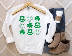 funny st patricks day sweatshirt, leprechaun hat shirt, lucky hoodie, irish sweatshirt, four leaf clover, shamrock sweat