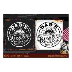 dad's bar and grill svg, round bar and