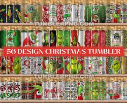 56 Design Christmas Tumbler, Tumbler Bundle Design, Sublimation Tumbler Bundle, 20oz Skinny Tumbler 03