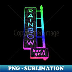 rainbow bar and grill - los angeles - png transparent sublimation design - perfect for sublimation art