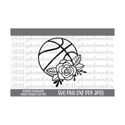 floral basketball svg, floral basketball png, basketball mom svg, basketball sister svg, basketball shirt svg, girls basketball svg designs