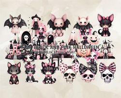 32 Black And Pink Halloween Png, Halloween Svg, Cute Halloween, Halloween, Halloween Png 109