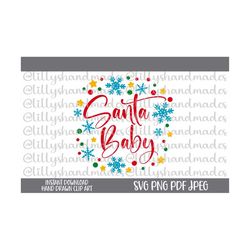 santa baby svg, santa baby png, christmas quote svg, christmas saying svg, christmas shirt svg, christmas vibes svg, santa baby cut file