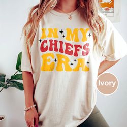 in my chiefs era comfort colors shirt, the eras tour shirt, america football shirt, trendy unisex tee, trending t-shirt