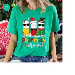 christmas pharmacist outfit, pharmacy crew t-shirt, merry christmas gifts, pharmacy tech t shirt, holiday sweatshirt, xm