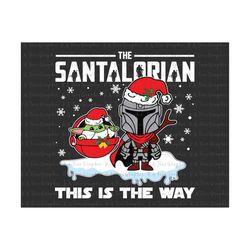 the santalorian this is the way png, christmas png, christmas characters, christmas squad png, xmas holiday png, merry christmas png