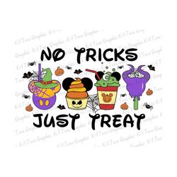 no trick just treat svg, halloween svg, trick or treat svg, halloween drink food svg, season svg, halloween svg for shirt, cricut cut files
